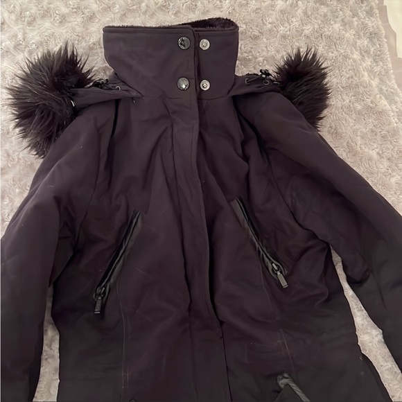 Barbour Black Land Rover Terrain Quilted Parka Size 4 - Picture 14 of 16